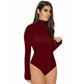 OKAYOASIS Body Sexy Femei 2017 Elastic Slim Woman Body Maneca Lunga Top Toamna Iarna Elegant Bodycon Salopeta dintr-o bucata