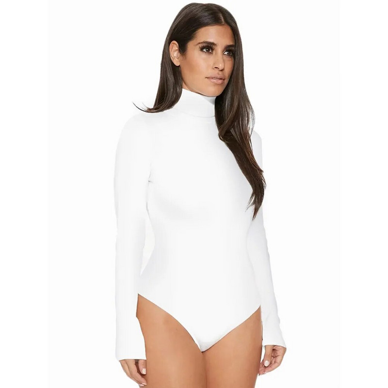 OKAYOASIS Sexy Bodysuit Moteriškas 2017 m. Elastic Slim Woman Bodysuit Topas Rudens žiemos elegantiškas One Piece Bodycon Kombinezonas