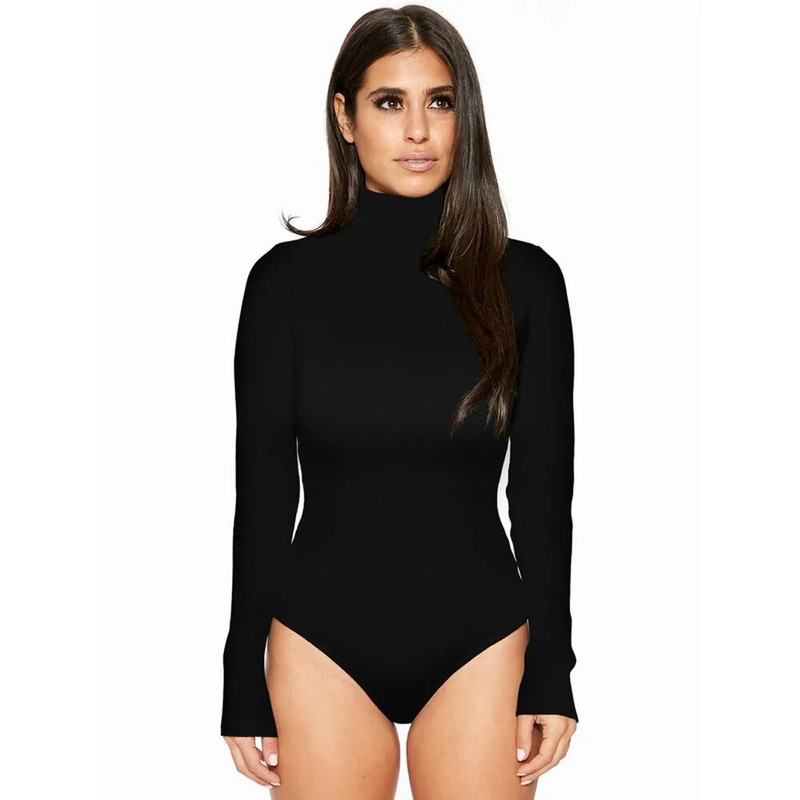 OKAYOASIS Sexy Bodysuit Moteriškas 2017 m. Elastic Slim Woman Bodysuit Topas Rudens žiemos elegantiškas One Piece Bodycon Kombinezonas