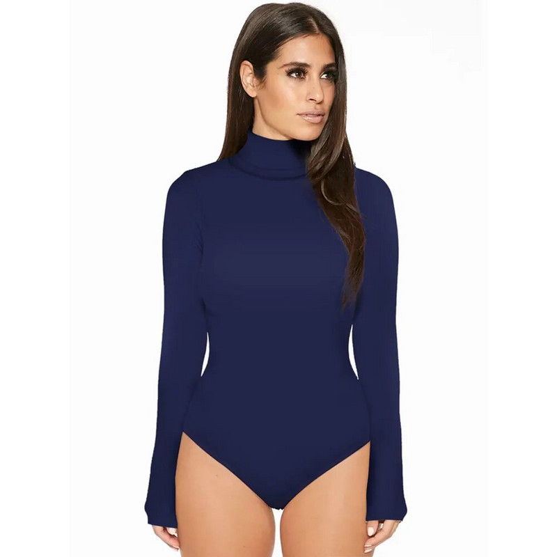 OKAYOASIS Sexy Bodysuit Moteriškas 2017 m. Elastic Slim Woman Bodysuit Topas Rudens žiemos elegantiškas One Piece Bodycon Kombinezonas