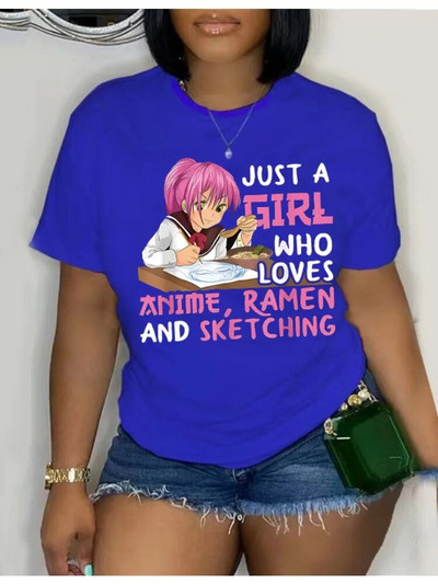 2024. aasta suvi kaelusega lühikeste varrukatega naiste T-särk vabaaja trükisega graafiline T-särk suures suuruses riided Fernando Alonso Harajuku