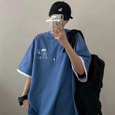 Didelio dydžio moteriški drabužiai Laisvi elastingi, patogūs marškinėliai moteriški vasariniai dideli, dideli, patogūs viršutiniai viršutiniai drabužiai.