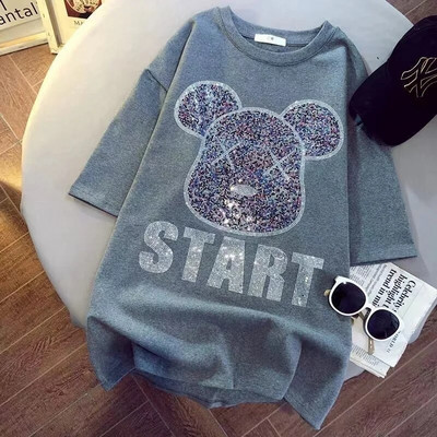 Didelio dydžio moteriški drabužiai Laisvi elastingi, patogūs marškinėliai moteriški vasariniai dideli, dideli, patogūs viršutiniai viršutiniai drabužiai.