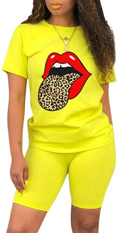 Γυναικεία 2 τεμάχια αθλητική φόρμα αθλητικής φόρμας με παγιέτες και στάμπα πεταλούδας Τοπ και κοντό παντελόνι με σετ φούτερ τσέπης Γυναικεία σύνολα