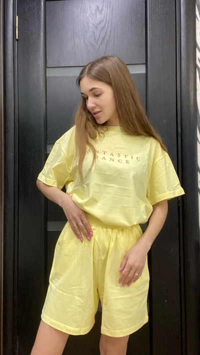 Casual καλοκαιρινό μπλουζάκι και σορτς για γυναικεία φόρμα αθλητικής φόρμας δύο τεμαχίων Γυναικεία αθλητική κοντομάνικη επιστολή Κλασική γυναικεία φόρμα