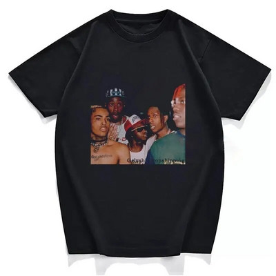 Tricou cu imprimeu Hip Hop Tupac 2PAC Moda Casual Rapper Tupac Tricou cu mânecă scurtă cu decolteu triplu Plus Size Tricou Femei
