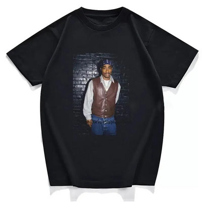Tricou cu imprimeu Hip Hop Tupac 2PAC Moda Casual Rapper Tupac Tricou cu mânecă scurtă cu decolteu triplu Plus Size Tricou Femei