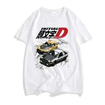 Инициална DT риза Японска аниме графика Забавна тениска Harajuku Manga Модна ежедневна тениска с къс ръкав плюс размер Дамска тениска