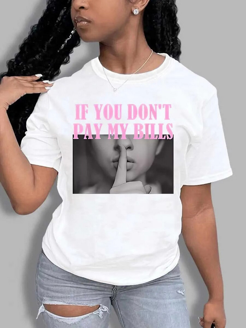 Γυναικείο T-Shirt Plus Size Loose Top για κορίτσια με μοντέρνα μοτίβα με εμπριμέ στρογγυλή λαιμόκοψη και κοντομάνικο μοντέρνο casual μπλουζάκι με κάτω