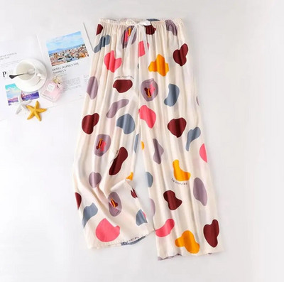 New Arrival Style Μαλακές Πυτζάμες Παντελόνια Βαμβακερά Sleep Bottoms Γυναικείες εμπριμέ Άνοιξη Καλοκαίρι Βαμβακερό σπίτι Παντελόνι Φαρδύ μεγάλο παντελόνι