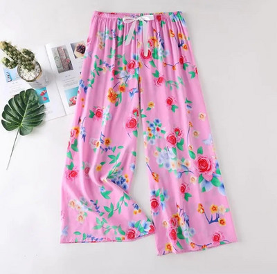 New Arrival Style Μαλακές Πυτζάμες Παντελόνια Βαμβακερά Sleep Bottoms Γυναικείες εμπριμέ Άνοιξη Καλοκαίρι Βαμβακερό σπίτι Παντελόνι Φαρδύ μεγάλο παντελόνι