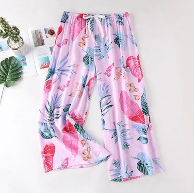 New Arrival Style Μαλακές Πυτζάμες Παντελόνια Βαμβακερά Sleep Bottoms Γυναικείες εμπριμέ Άνοιξη Καλοκαίρι Βαμβακερό σπίτι Παντελόνι Φαρδύ μεγάλο παντελόνι
