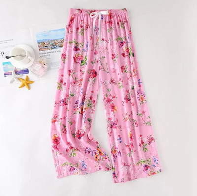 New Arrival Style Μαλακές Πυτζάμες Παντελόνια Βαμβακερά Sleep Bottoms Γυναικείες εμπριμέ Άνοιξη Καλοκαίρι Βαμβακερό σπίτι Παντελόνι Φαρδύ μεγάλο παντελόνι
