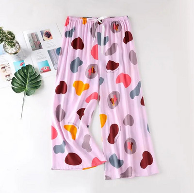 New Arrival Style Μαλακές Πυτζάμες Παντελόνια Βαμβακερά Sleep Bottoms Γυναικείες εμπριμέ Άνοιξη Καλοκαίρι Βαμβακερό σπίτι Παντελόνι Φαρδύ μεγάλο παντελόνι