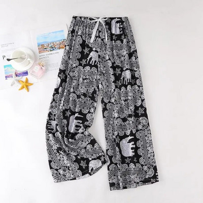 New Arrival Style Μαλακές Πυτζάμες Παντελόνια Βαμβακερά Sleep Bottoms Γυναικείες εμπριμέ Άνοιξη Καλοκαίρι Βαμβακερό σπίτι Παντελόνι Φαρδύ μεγάλο παντελόνι