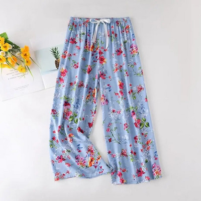 New Arrival Style Μαλακές Πυτζάμες Παντελόνια Βαμβακερά Sleep Bottoms Γυναικείες εμπριμέ Άνοιξη Καλοκαίρι Βαμβακερό σπίτι Παντελόνι Φαρδύ μεγάλο παντελόνι