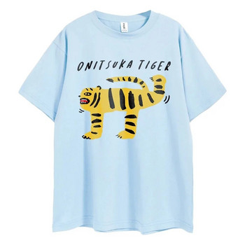 2024 Summer Plus Size Tiger Cartoon Printed Harajuku Funny T Μπλουζάκι Y2k γραφικά μπλουζάκια για γυναίκες Μόδα Streetwear