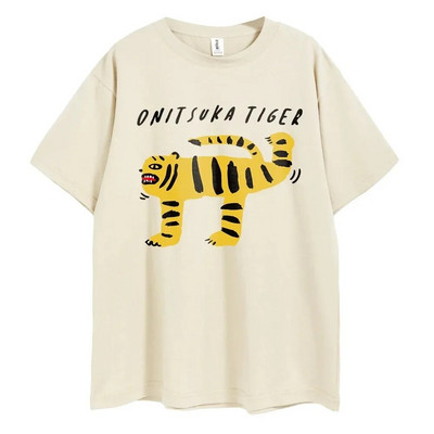 2024 Summer Plus Size Tiger Cartoon Printed Harajuku Funny T Μπλουζάκι Y2k γραφικά μπλουζάκια για γυναίκες Μόδα Streetwear