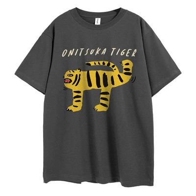 2024 Summer Plus Size Tiger Cartoon Printed Harajuku Funny T Μπλουζάκι Y2k γραφικά μπλουζάκια για γυναίκες Μόδα Streetwear