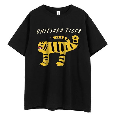 2024 Summer Plus Size Tiger Cartoon Printed Harajuku Funny T Μπλουζάκι Y2k γραφικά μπλουζάκια για γυναίκες Μόδα Streetwear