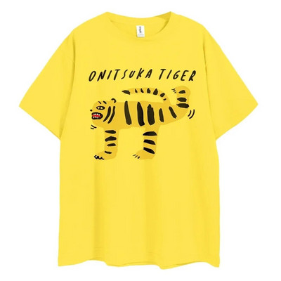 2024 Summer Plus Size Tiger Cartoon Printed Harajuku Funny T Μπλουζάκι Y2k γραφικά μπλουζάκια για γυναίκες Μόδα Streetwear