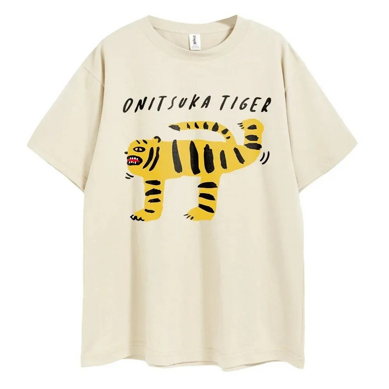 2024 Summer Plus Size Tiger Cartoon Printed Harajuku Funny T Μπλουζάκι Y2k γραφικά μπλουζάκια για γυναίκες Μόδα Streetwear