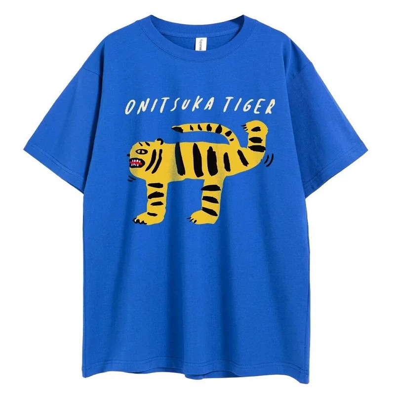 2024 Summer Plus Size Tiger Cartoon Printed Harajuku Funny T Μπλουζάκι Y2k γραφικά μπλουζάκια για γυναίκες Μόδα Streetwear