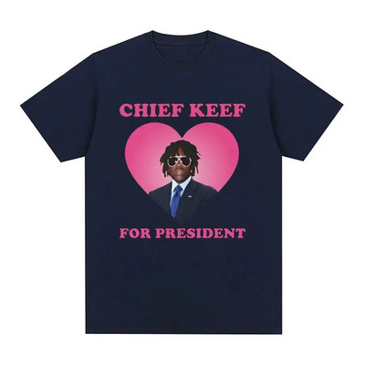Plus Size Cotton Rapper Chief Keef for President T Shirt Γυναικείο Ανδρικό Μόδα κοντομάνικο T-shirt Vintage Oversized Tshirt Top Tee
