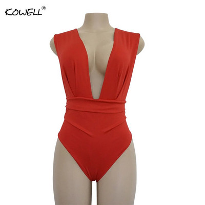 Body cu decolteu în V adânc, fără spate, skinny sexy, pentru femei, fără mâneci, din bumbac, de vară, pentru femei, salopete de plajă, ocazional, salopetă