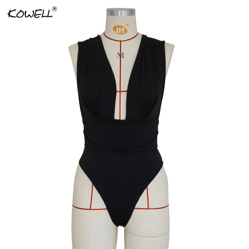 Βαθύ V-λαιμόκοψη χωρίς πλάτη, κοκαλιάρικο σέξι γυναικείο αμάνικο βαμβακερό, καλοκαιρινό γυναικείο φόρμα Rompers Beach Casual ολόσωμο φόρμα