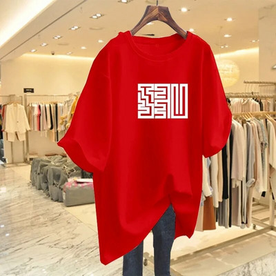 Luksuzna ženska pamučna majica velikih veličina Grafika Harajuku Ženska majica kratkih rukava Majica s printom iz 90-ih Modna estetska gornja majica Ženska