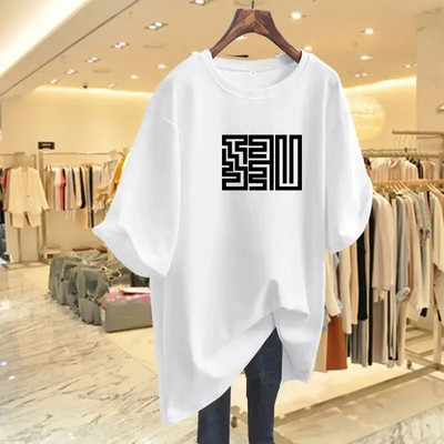 Luksuzna ženska pamučna majica velikih veličina Grafika Harajuku Ženska majica kratkih rukava Majica s printom iz 90-ih Modna estetska gornja majica Ženska
