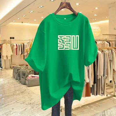 Luksuzna ženska pamučna majica velikih veličina Grafika Harajuku Ženska majica kratkih rukava Majica s printom iz 90-ih Modna estetska gornja majica Ženska