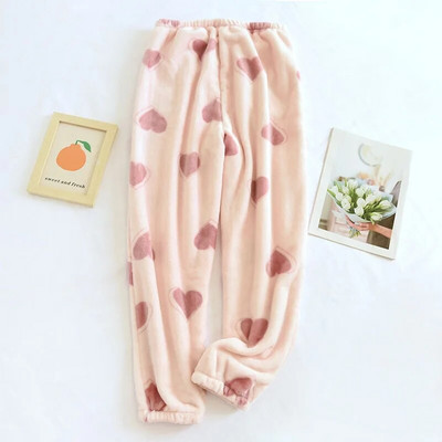 Jesen Zima Odjeća za spavanje za žene Pidžama Hlače Pidžama Mujer Pidžama Deblji flanel Donji dio Džepovi Kućna odjeća Novo