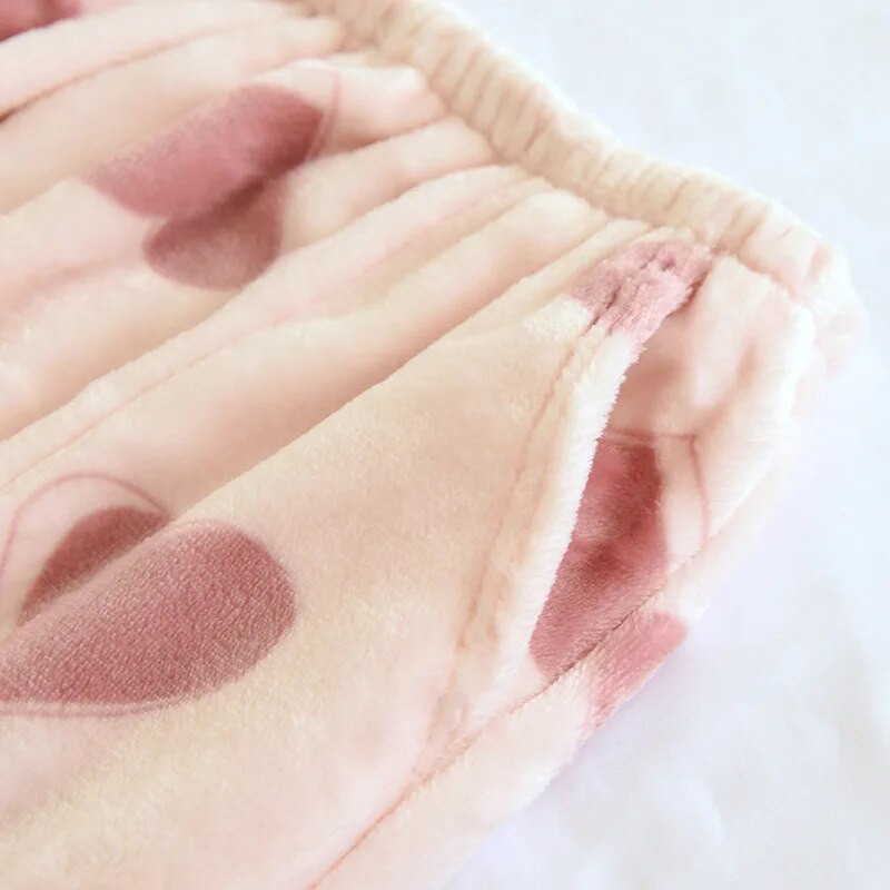 Jesen Zima Odjeća za spavanje za žene Pidžama Hlače Pidžama Mujer Pidžama Deblji flanel Donji dio Džepovi Kućna odjeća Novo