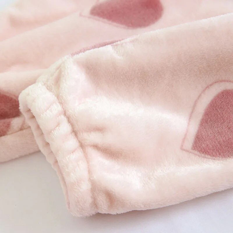 Jesen Zima Odjeća za spavanje za žene Pidžama Hlače Pidžama Mujer Pidžama Deblji flanel Donji dio Džepovi Kućna odjeća Novo