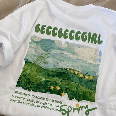 2023SS Fată Costum Dulce Femei Încântător Litere Imprimat Cămașă Versatilă Stradă Lejer Pantaloni scurți Ocazional O singură bucată Unisex Purtări simple pentru acasă