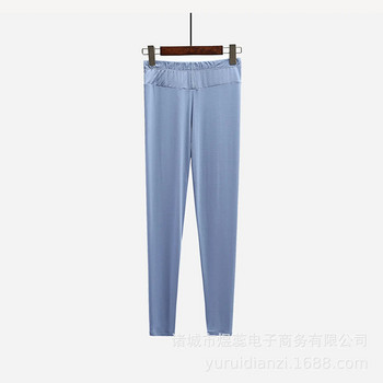 Fdfklak Άνοιξη Φθινόπωρο Γυναικείες Πυτζάμες Ελαστική μέση Παντελόνι ίσιο κολάν Home Παντελόνι Plus Size Modal Sleepwear Παντελόνι S-3XL