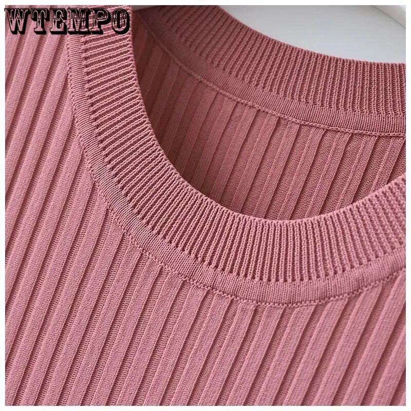 WTEMPO apvalia kaklą apvalia kaklą apvalia kaklą apvalia kaklą viršutinė moteriška marškinėlė be rankovių.