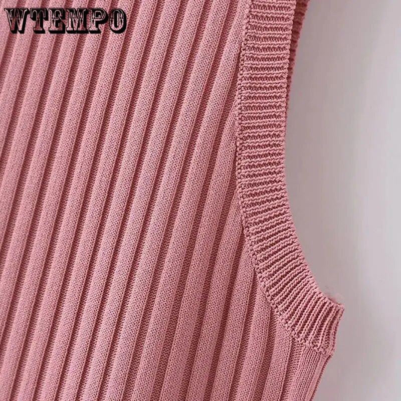 WTEMPO apvalia kaklą apvalia kaklą apvalia kaklą apvalia kaklą viršutinė moteriška marškinėlė be rankovių.