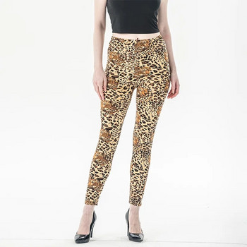 Леопардови клинове Дамски секси момичешки еластични панталони Диско клинове Модни летни нови ежедневни женствени панталони Фитнес спандекс клинове