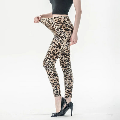 Леопардови клинове Дамски секси момичешки еластични панталони Диско клинове Модни летни нови ежедневни женствени панталони Фитнес спандекс клинове