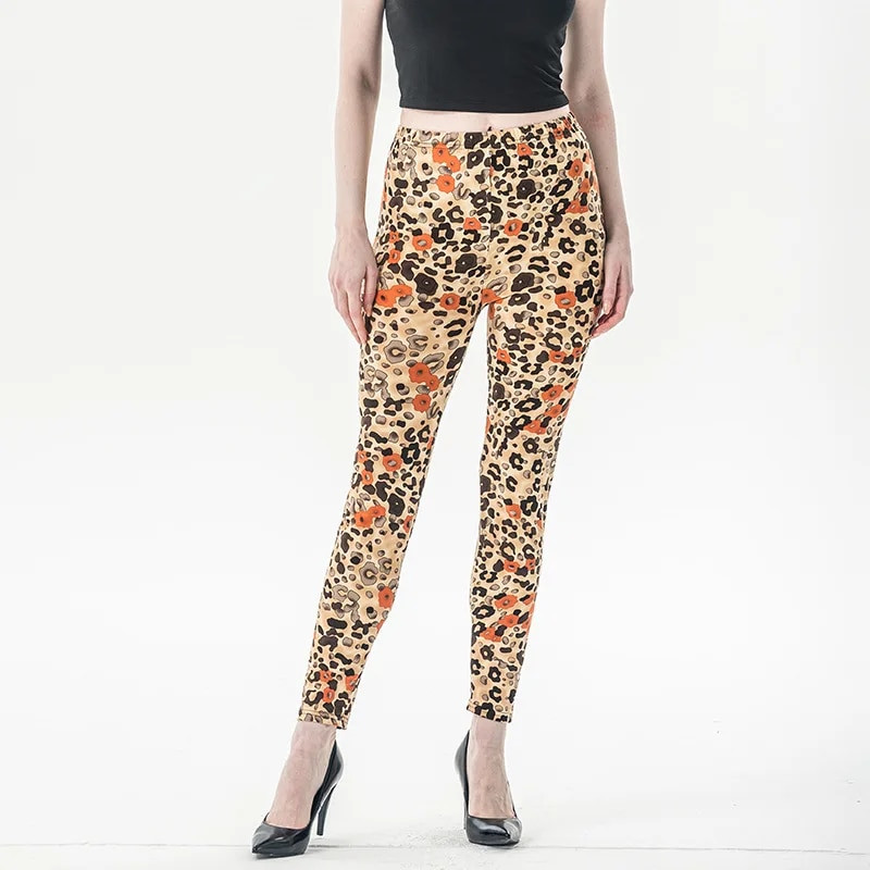 Leopard κολάν Γυναικεία σέξι κοριτσάκια ελαστικά παντελόνια Ντίσκο κολάν μόδας Καλοκαίρι Νέο Casual Femme Pantalon Fitness Spandex κολάν