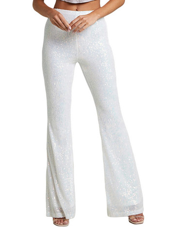 Γυναικείο ρετρό παντελόνι με πούλιες Y2k Ανοιξιάτικο φθινόπωρο Slim flared παντελόνι Παντελόνι καμπάνα με ελαστική ζώνη