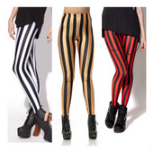 Jambiere cu dungi pentru femei Leggings subțiri, alb, negru, roșu, trandafir, galben, în dungi, primăvară, vară, alergare, sală, pantaloni elastici, pantaloni
