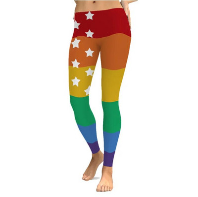 Jambiere cu dungi pentru femei Leggings subțiri, alb, negru, roșu, trandafir, galben, în dungi, primăvară, vară, alergare, sală, pantaloni elastici, pantaloni