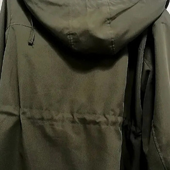 Свободен дизайн Тренчи с качулка Корейски Дамски пачуърк Голям размер 5xl Улично облекло Якета от габардина Ежедневни ветровки Abrigos Ново