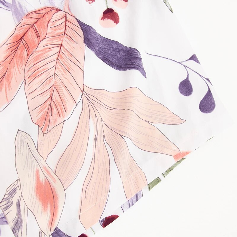 Дишащи олекотени дамски къси долнища от вискоза в голям размер S-3XL с флорален принт Спално облекло Нощени панталони