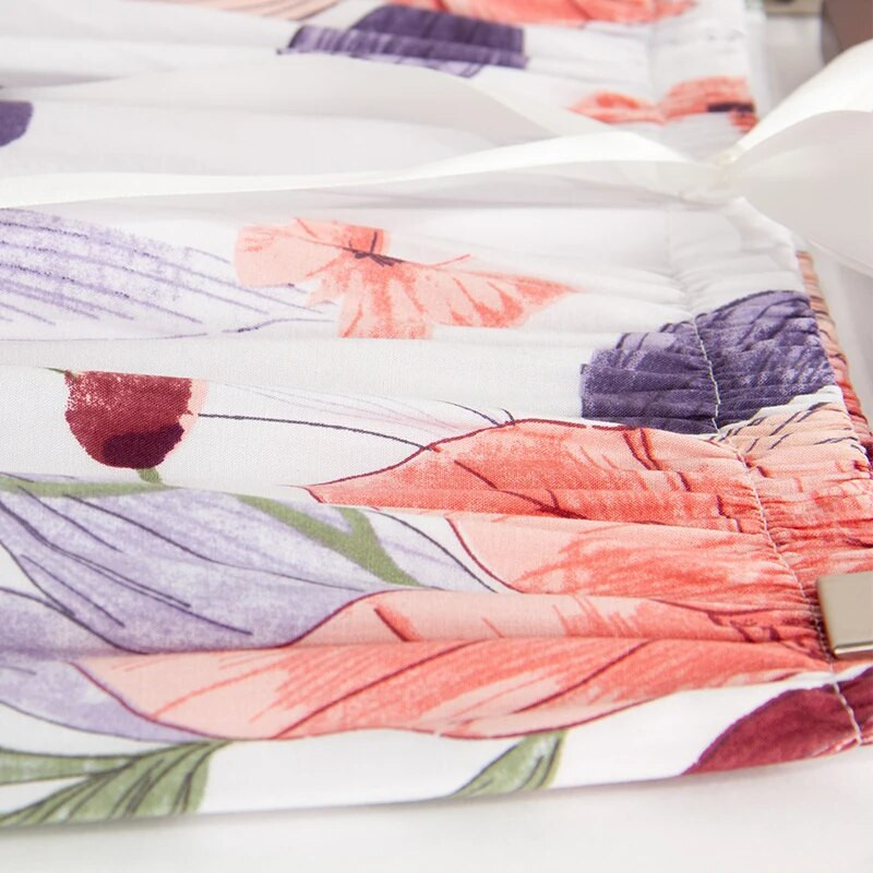 Дишащи олекотени дамски къси долнища от вискоза в голям размер S-3XL с флорален принт Спално облекло Нощени панталони