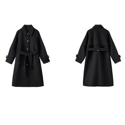 Elegantna labava vjetrovka za žene, modna jakna dugih rukava, jednostavni, jednobojni kaput, ležerni, jednoredni kaput, jesenski dnevni